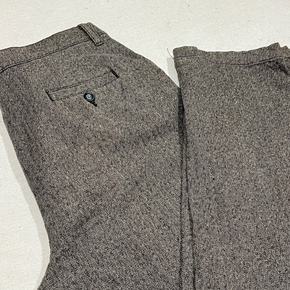 Lee At The Waist Herringbone Twill Pants Women Size 16 Medium Brown Blend